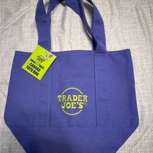 Trader Joe's Purple Canvas Tote Bag
